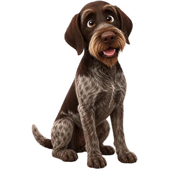 German Wirehaired Pointer / Drahthaar su Wefido